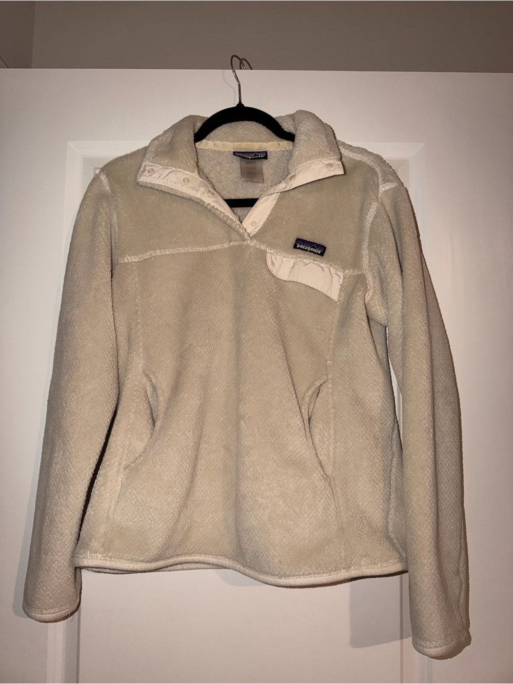 Patagonia Cream Teddy Fleece Jacket